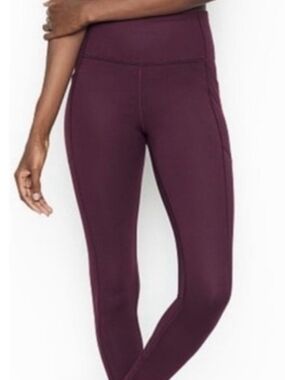 Victoria Secret Sport Burgundy Leggings With Side Pockets